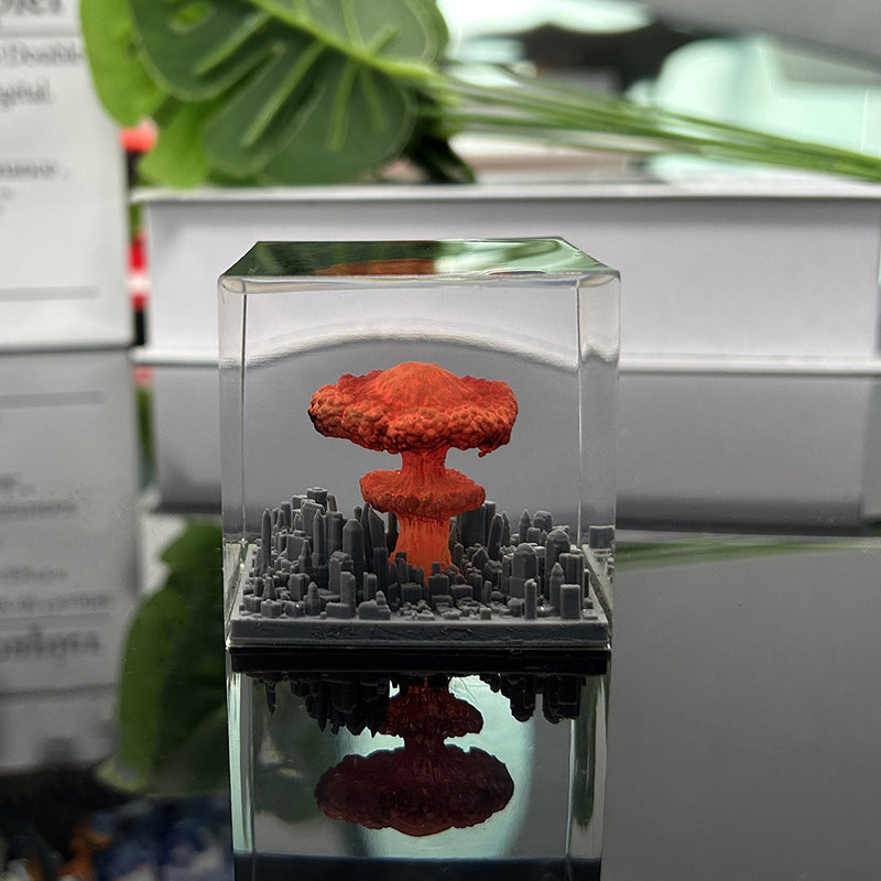 Handmade Resin Atomic Bomb Explosion Mushroom Cloud Small Night Lamp Ornaments