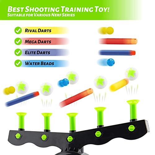 Shooting Targets For Guns Shooting Game Glow In The Dark Floating Ball Target Practice Toys For Kids Boys Hover Shot 1 Blaster Toy Gun 10 Soft Foam Balls 3 Darts Gift