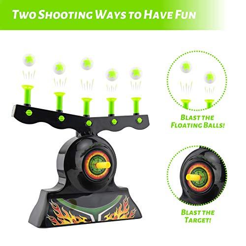 Shooting Targets For Guns Shooting Game Glow In The Dark Floating Ball Target Practice Toys For Kids Boys Hover Shot 1 Blaster Toy Gun 10 Soft Foam Balls 3 Darts Gift